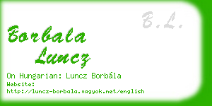 borbala luncz business card